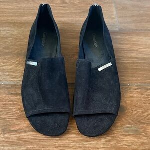 Calvin Klein Women's Black Suede Loafers